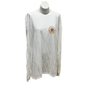 Quiksilver Moon Groove T-Shirt Mens XXL White Long Sleeve Surf Logo